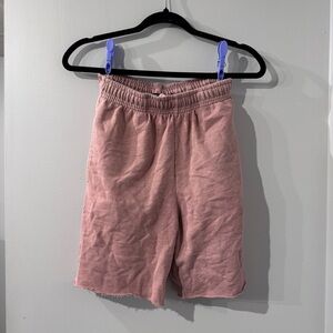 Women’s Pink Sweatpant Shorts